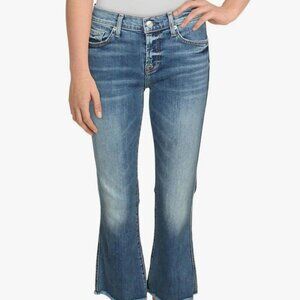 7 for All Mankind Flynt Denim Cropped Jeans Low Rise Medium Wash Womens Size 27